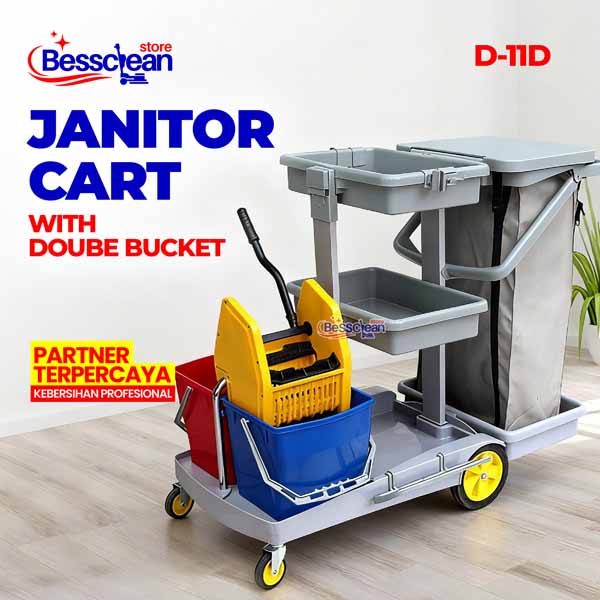 Janitor Cart Dengan Double Bucket D11D