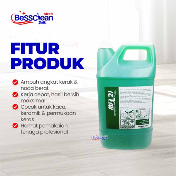 MILL 21 Cairan Pembersih Lantai 4L / Floor Cleaner Aroma Apel - Image 2