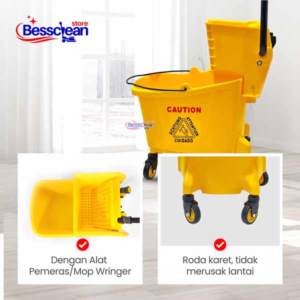Single Bucket 32L Dengan Mop Wringer - Image 2