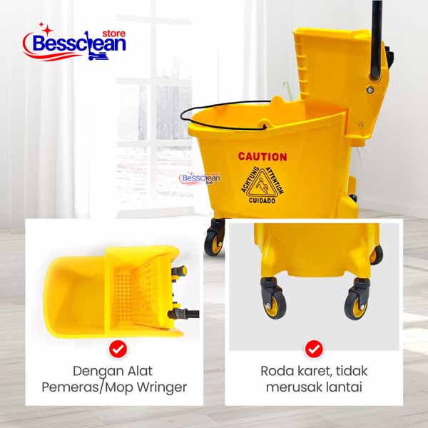 Single Bucket 36L Dengan Mop Wringer - Image 2